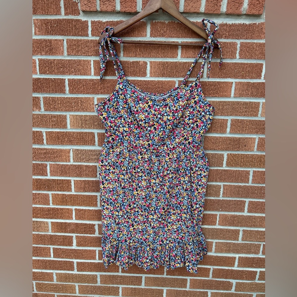 Old Navy Navy Blue Floral Dress